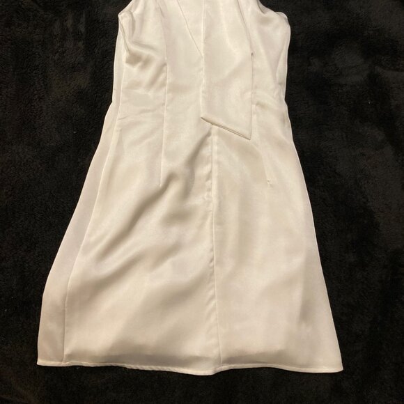 Lulus Infinite Admiration White Satin Halter Mini Dress - Picture 2 of 5
